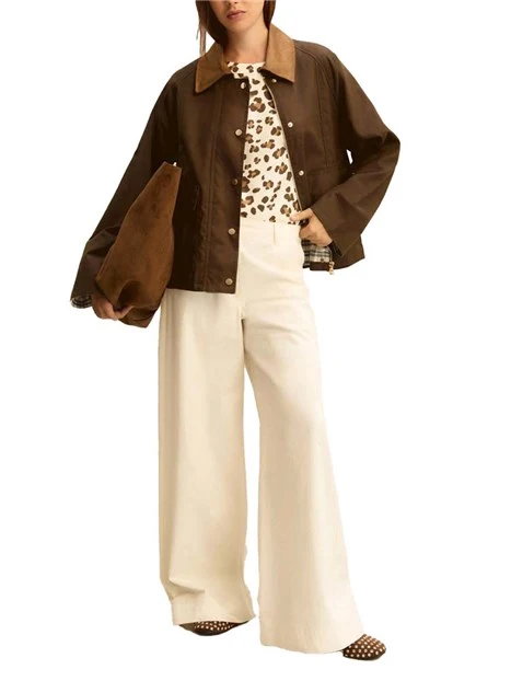 T-SHIRT MANICA CORTA STAMPA ANIMALIER DONNA BIANCO