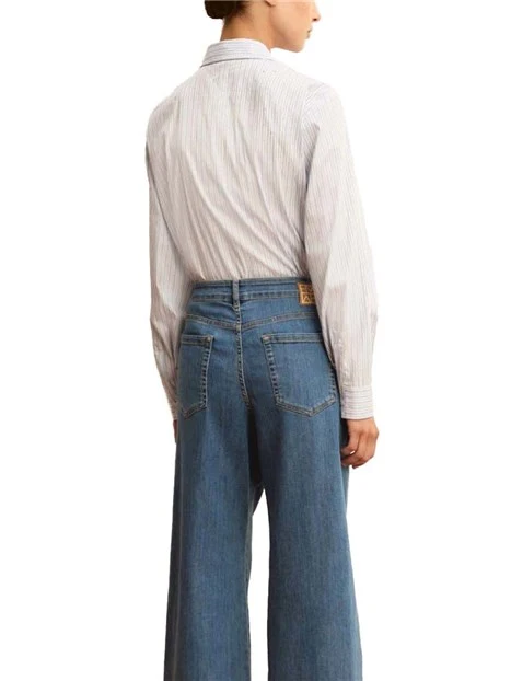 JEANS PALAZZO MODELLO 5 TASCHE DONNA BLU