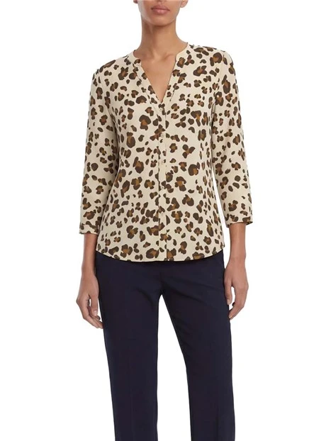 CAMICIA IN PURO COTONE SFONDO STONDATO DONNA BIANCO