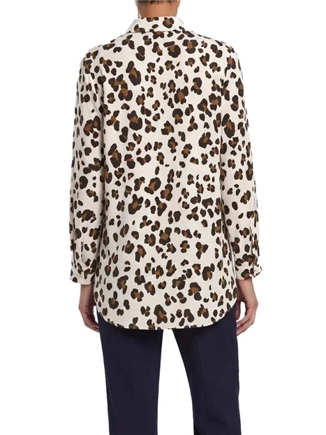 CAMICIA IN PURO COTONE SFONDO STONDATO DONNA BIANCO