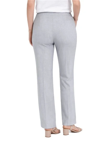 PANTALONI PALAZZO CON FILO DI LAMÉ CON PINCE POSTERIORI DONNA GRIGIO