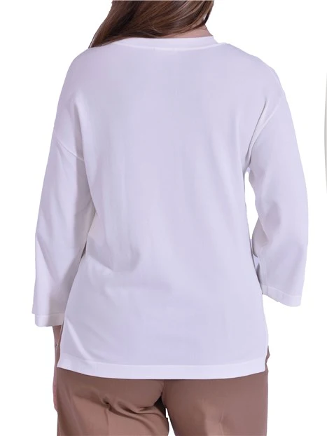 BLUSA IN VISCOSA CONFORTEVOLE DONNA BIANCO
