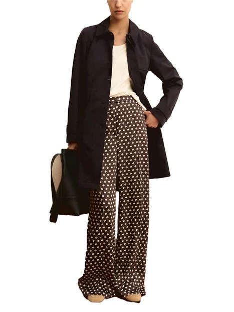 PANTALONI PALAZZO CON FANSTASIE VARIE DONNA MARRONE