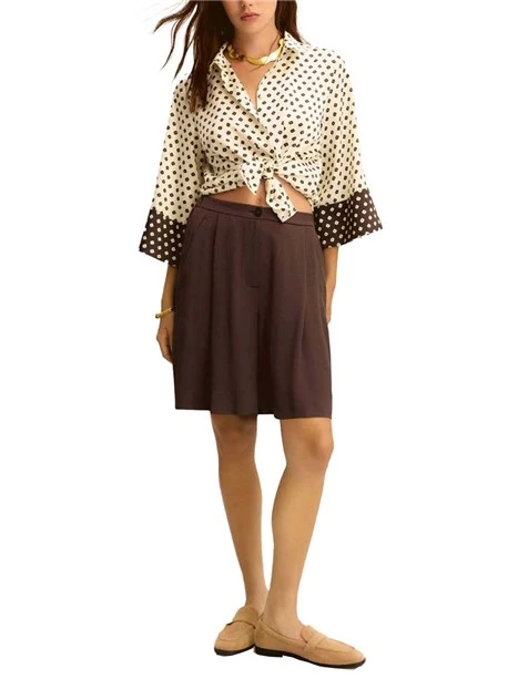 CAMICIA MANICHE A TRE QUARTI DONNA BIANCO