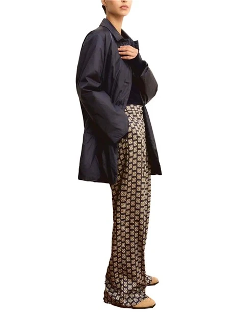 PANTALONI PALAZZO CON FANSTASIE VARIE DONNA BLU