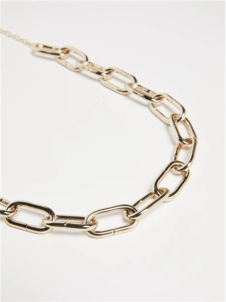 COLLANA CON MAGLIE RETTANGOLARI DONNA ORO