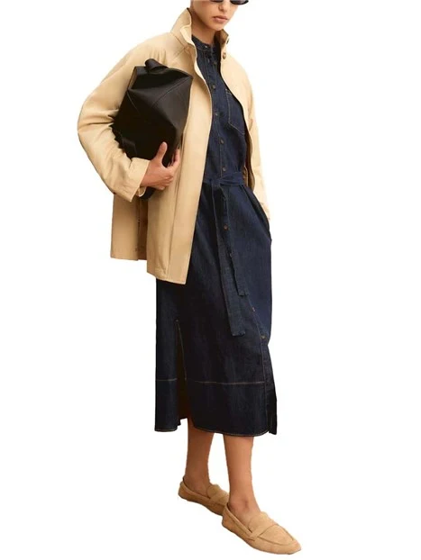 GIACCA IMPERMEABILE  COLLO RIALZATO DONNA BEIGE