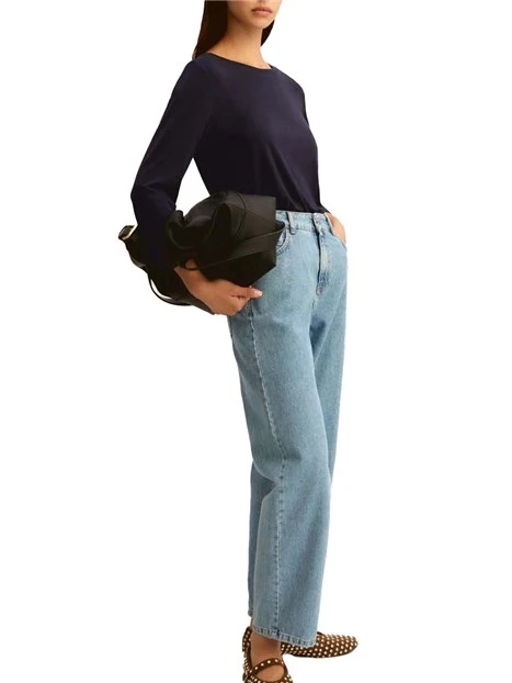 JENAS REGULAT MOM FIT  GAMBA AMPIA DONNA BLU