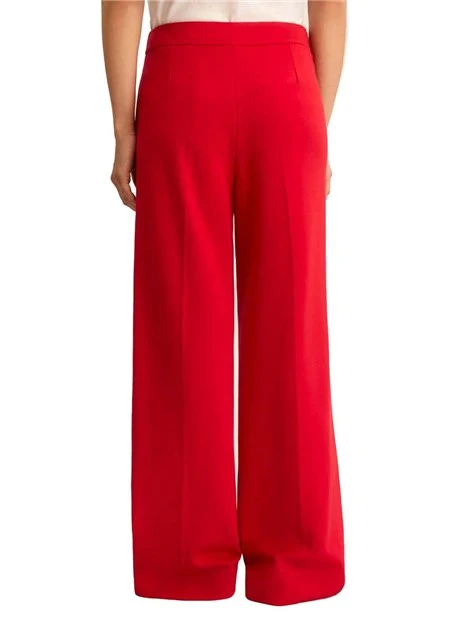 PANTALONI PALAZZO FIT AMPIO DONNA ROSSO