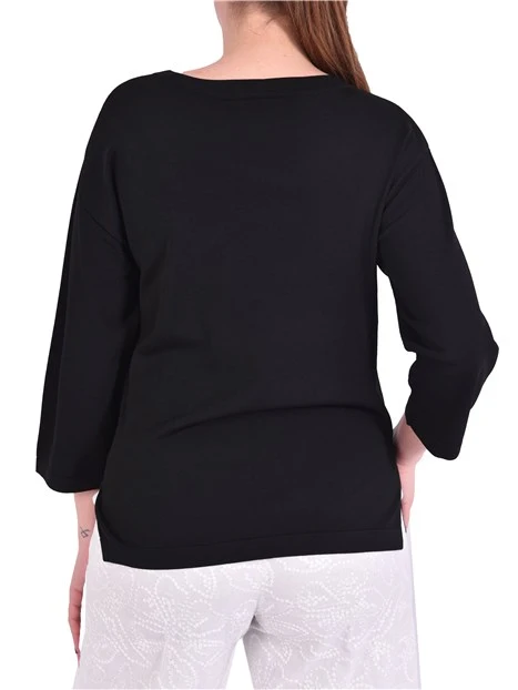 BLUSA IN VISCOSA CONFORTEVOLE DONNA NERO