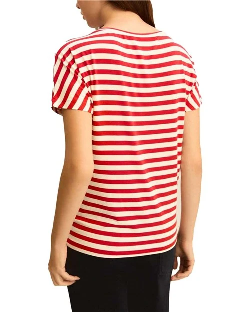 T-SHIRT MANICA CORTA A KIMONO DONNA ROSSO