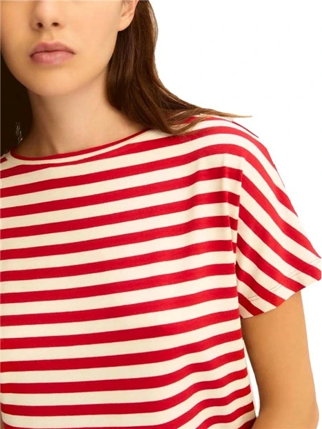 T-SHIRT MANICA CORTA A KIMONO DONNA ROSSO