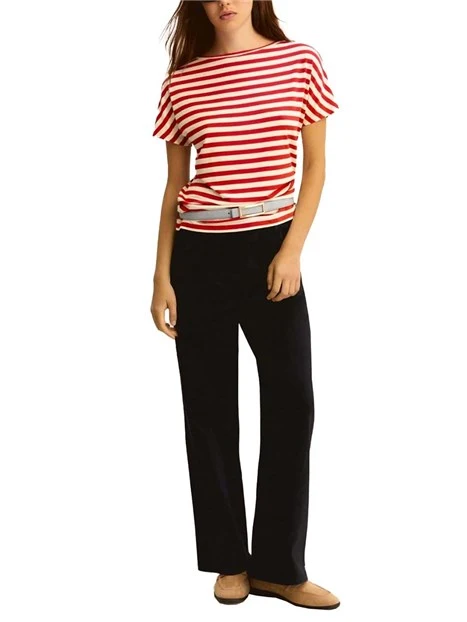 T-SHIRT MANICA CORTA A KIMONO DONNA ROSSO