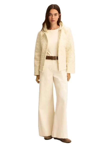 PIUMINO ANTIGOCCIA CORTO TRAPUNTATO DONNA BIANCO