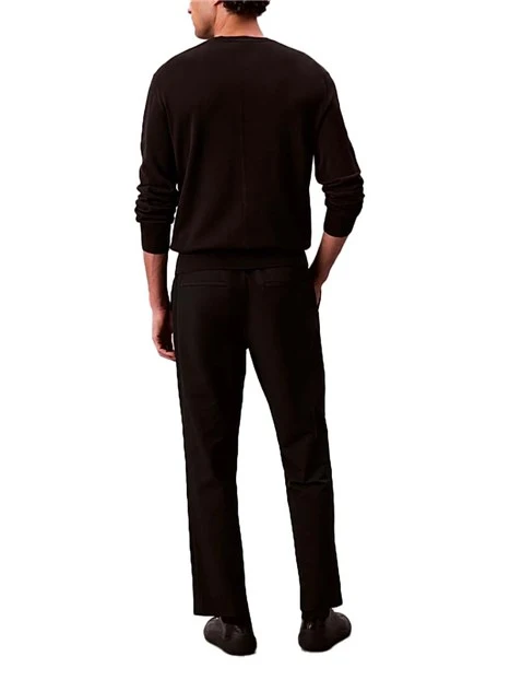 JOGGERS SLIM  CON ELASTICO IN VITA UOMO NERO