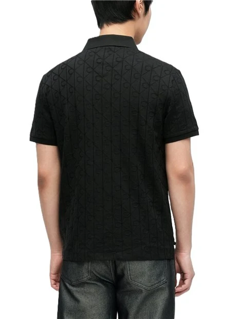 POLO MANICA CORTA IN COTONE LEGGERO E TRASPIRANTE UOMO NERO