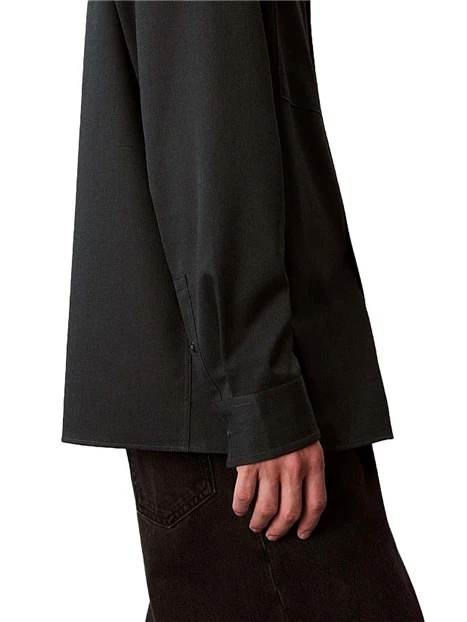 CAMICIA CASUAL DOPPIE TASCHE CUCITURE LATERALI UOMO GRIGIO SCURO