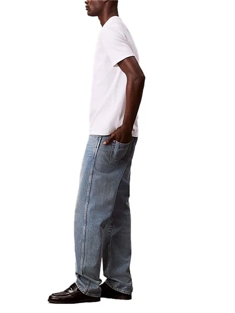 T-SHIRT MANICA CORTA CON LOGO STAMPATO SUL PETTO UOMO BIANCO