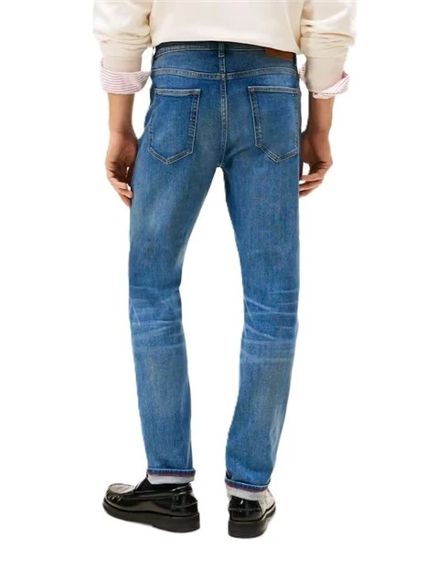 JEANS REGULAR CON LAVAGGIO SLAVATO UOMO BLU