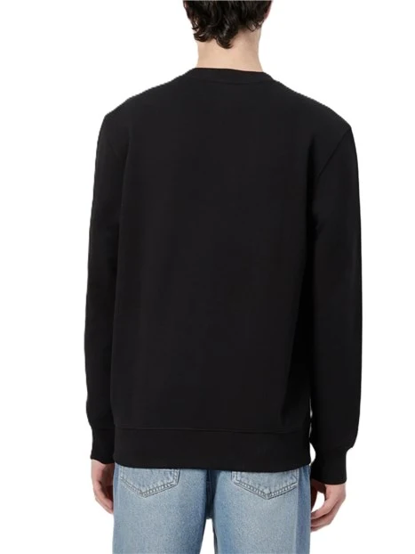 MAGLIA GIROCOLLO CON LOGO E POLSI E FONDO ELASTICI UOMO NERO