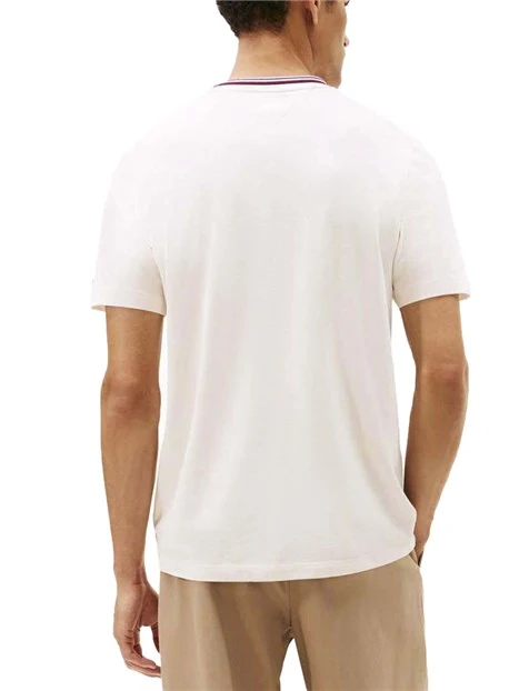 T-SHIRT MANICA CORTA IN COTONE CON TASCHINO UOMO BIANCO