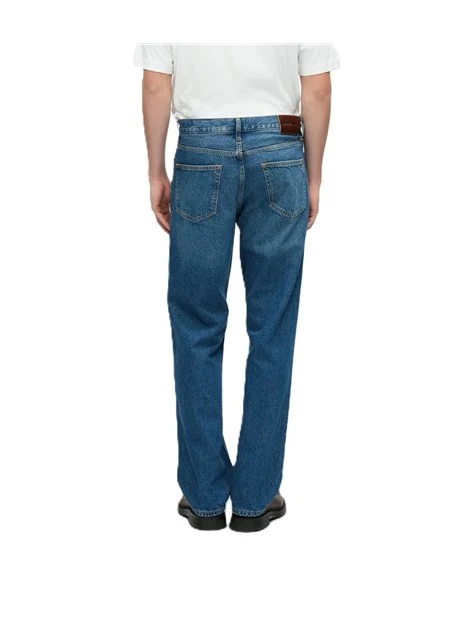 JEANS REGULAR CON PATCH POSTERIORE UOMO BLU