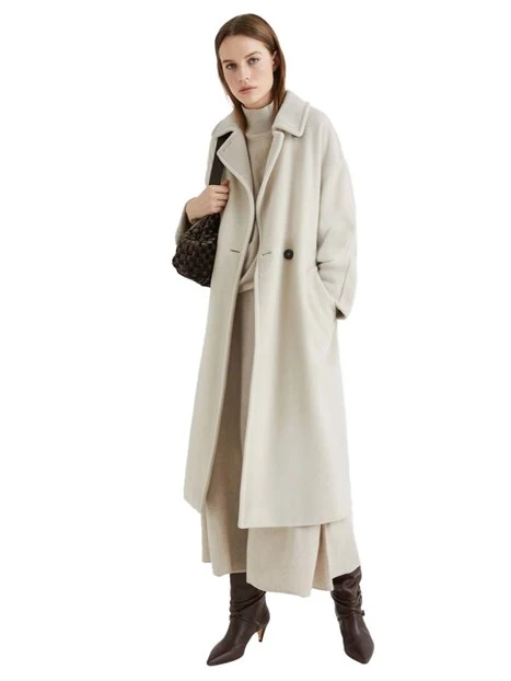 CAPPOTTO LUNGO CON TASCHE DIAGONALI DONNA GRIGIO