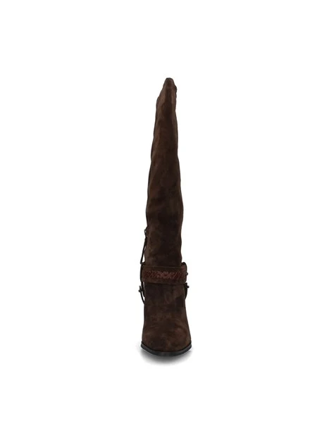 STIVALI TACCO ALTO J-522 DONNA MARRONE