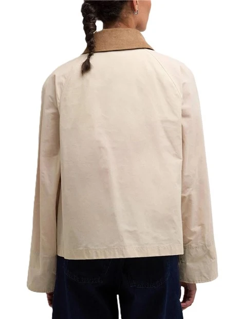 GIACCA IMPERMEABILE SPEY IN MISTO COTONE DONNA BEIGE