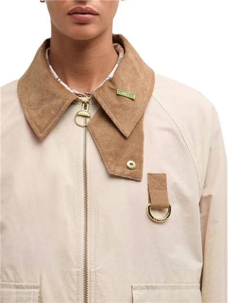 GIACCA IMPERMEABILE SPEY IN MISTO COTONE DONNA BEIGE