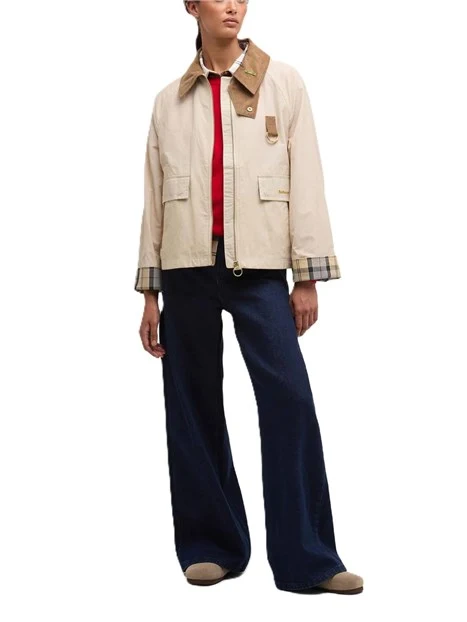 GIACCA IMPERMEABILE SPEY IN MISTO COTONE DONNA BEIGE