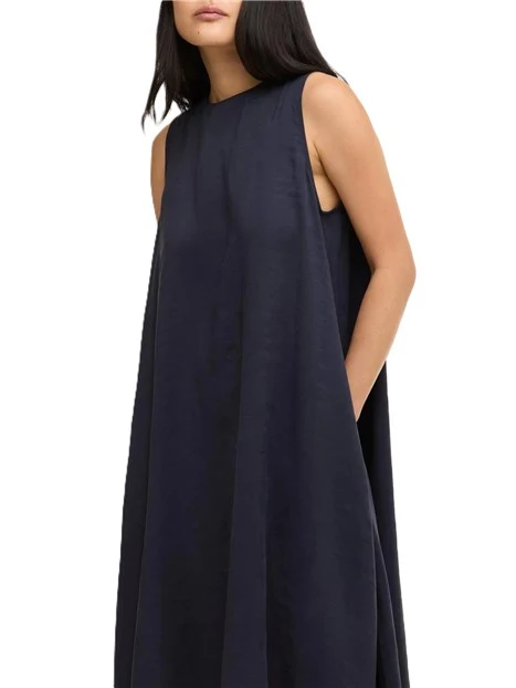 VESTITO LUNGO IN MISTO MODAL OVERSIZE DONNA BLU