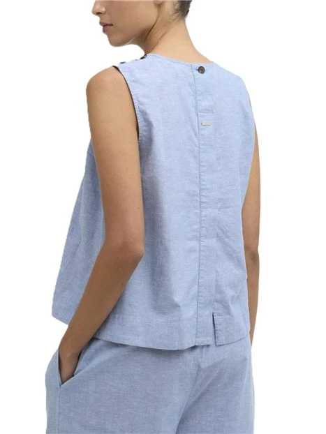 TOP IIN MISTO LINO JOSIE DONNA AZZURRO