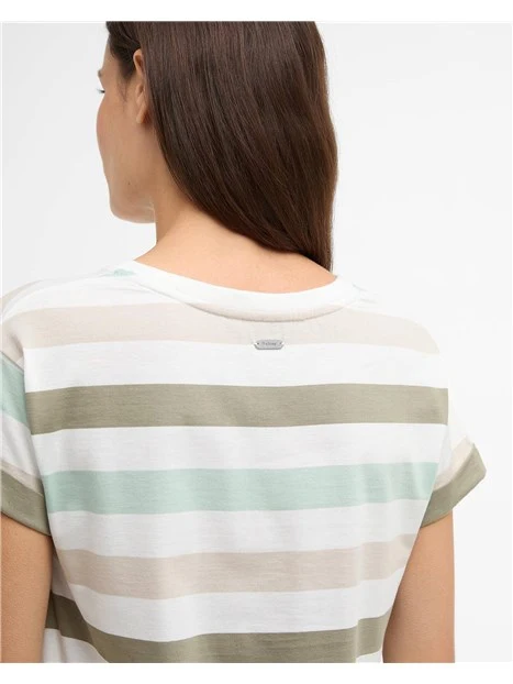 T-SHIRT MANICA CORTA A RIGHE LYNDALE DONNA VERDE