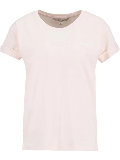 T-SHIRT MANICA CORTA BEDE IN JERSEY DI COTONE CON LOGO DONNA ROSA