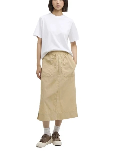 T-SHIRT MANICA CORTA MARJORIE CON SCOLLO A COSTE SOTTILI DONNA BIANCO