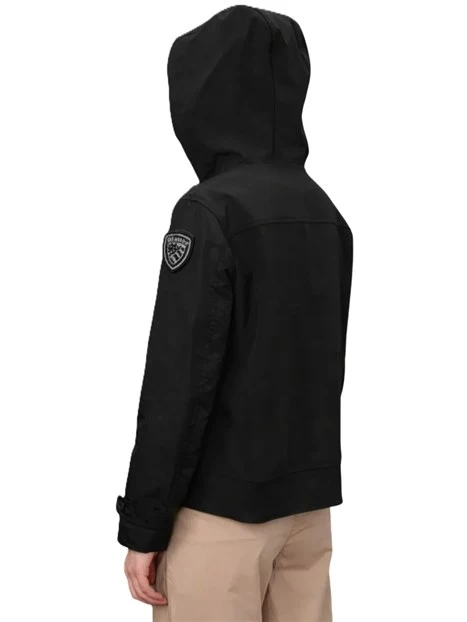 GIACCA CON DETTAGLI IN NLYON E CAPPUCCIO DONNA NERO