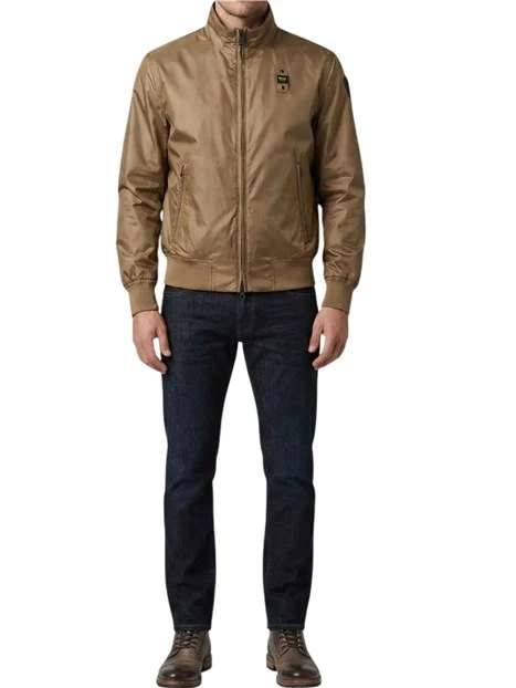 GIACCA MODELLO BOMBER CON COSTINE UOMO MARRONE