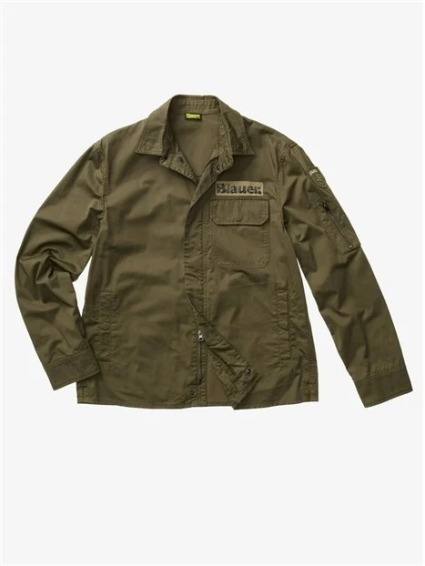 GIACCA MULTITASCHE CON ZIP E BOTTONI UOMO VERDE