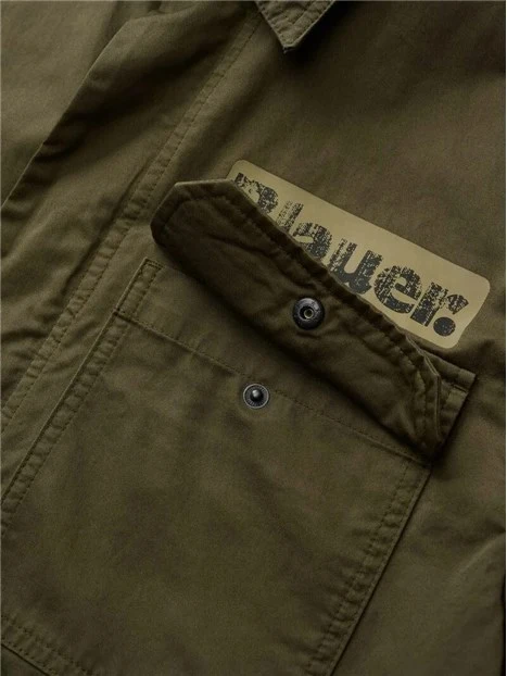 GIACCA MULTITASCHE CON ZIP E BOTTONI UOMO VERDE