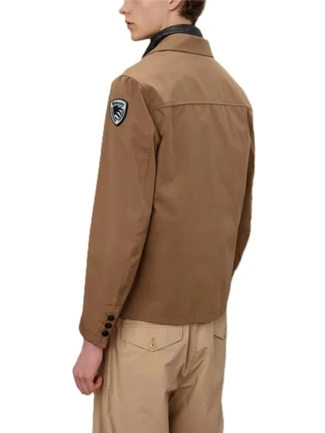 GIACCA IMPERMEABILE E ANTIVENTO CON DETTAGLI RIFRANGENTI UOMO BEIGE