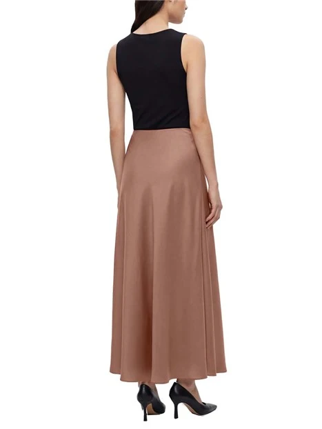 GONNA LUNGA A PORTAFOGLIO CON  INSERTO ELASTICO DONNA ROSA