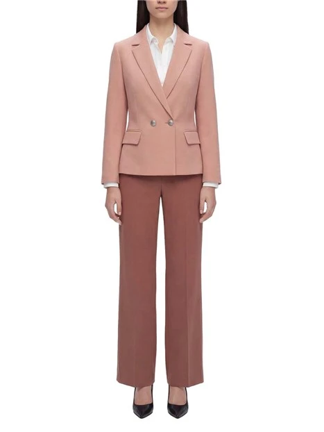 BLAZER SCOLLO REVER IN MISTO VISCOSA FODERATO DONNA ROSA