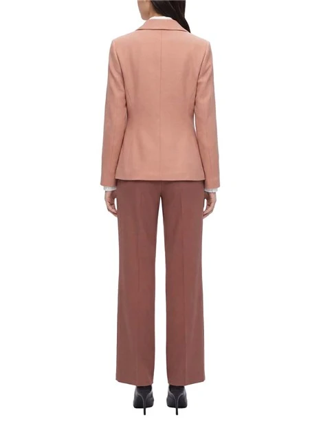 BLAZER SCOLLO REVER IN MISTO VISCOSA FODERATO DONNA ROSA