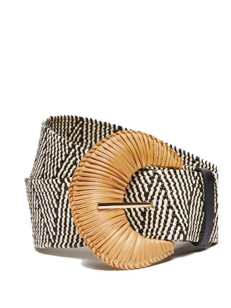 CINTURA ELASTICIZZATA IN RAFIA DONNA BIANCO