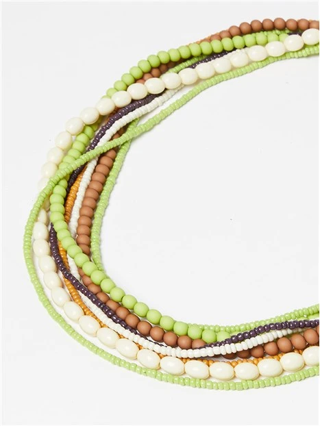 COLLANA IN PERLINE ASSORTITE DONNA VERDE