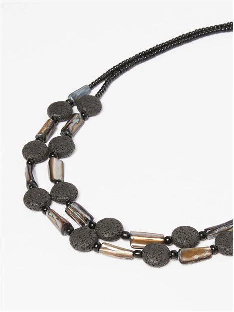 COLLANA FINITURA CANNA DI FUCILE DONNA NERO