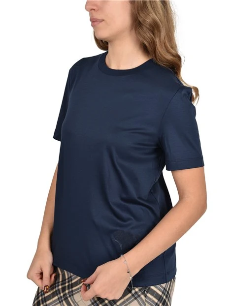 T-SHIRT DONNA BLU CON MOTIVO RICAMATO DONNA BLU