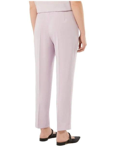 PANTALONI A SIGARETTA IN TESSUTO FLUIDO STRETCH DONNA LILLA