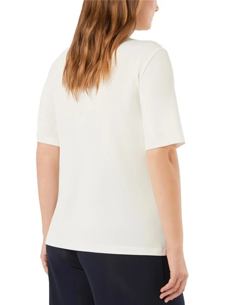 T-SHIRT MANICA CORTA IN JERSEY FLUDIO DONNA BIANCO